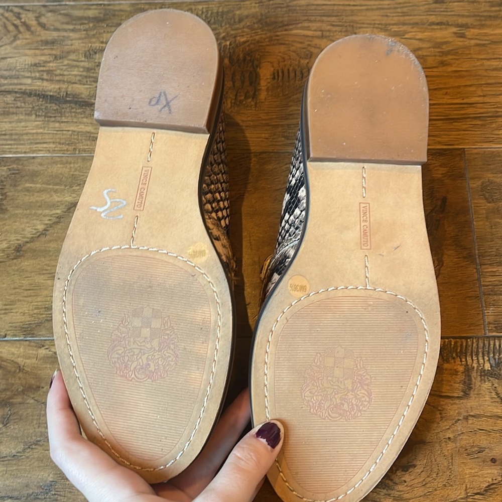 Snake-Print Pink Loafer Slip-Ons - Picture 3 of 3